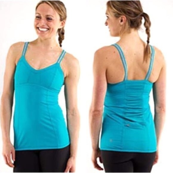 Lululemon Athletica Teal Light it Up Reflective Tank Top in Surge size 8 - Picture 2 of 11